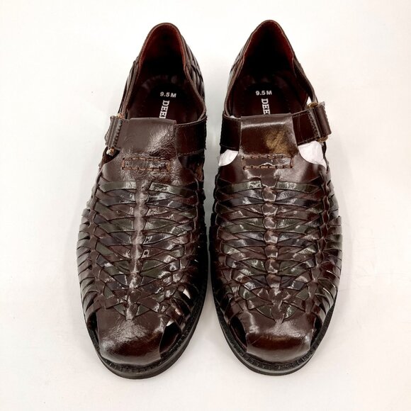 Deer Stags Bamboo2 Casual Shoes Size 11W Brown Leather Hook & Loop Strap main image 5